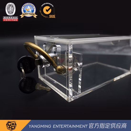 Mesa de juegos de Baccarat, mango acrílico transparente personalizado profesional, tarjeta de póquer, caja de tarjetas desechadas Ym